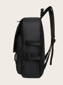 Hombres Mochila para portátil 40L con diseño de hebilla - Negro - Ver 3
