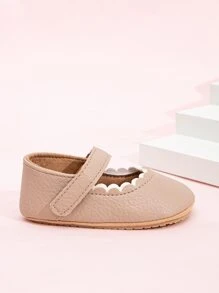 Infant Scallop Trim Mary Jane Flats - Camel - View 4