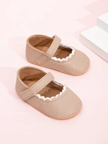 Infant Scallop Trim Mary Jane Flats - Camel - View 5