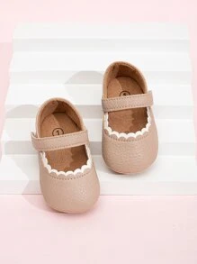 Infant Scallop Trim Mary Jane Flats - Camel - View 6