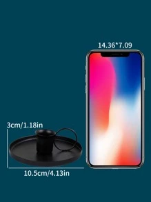 1pc Iron Candle Holder - Black - View 3