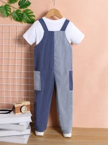 Toddler Boys 1pc Colourblock Dual Pocket Overall - Multicolor - View 2