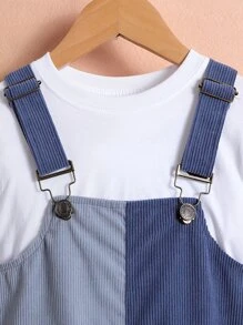 Toddler Boys 1pc Colourblock Dual Pocket Overall - Multicolor - View 3