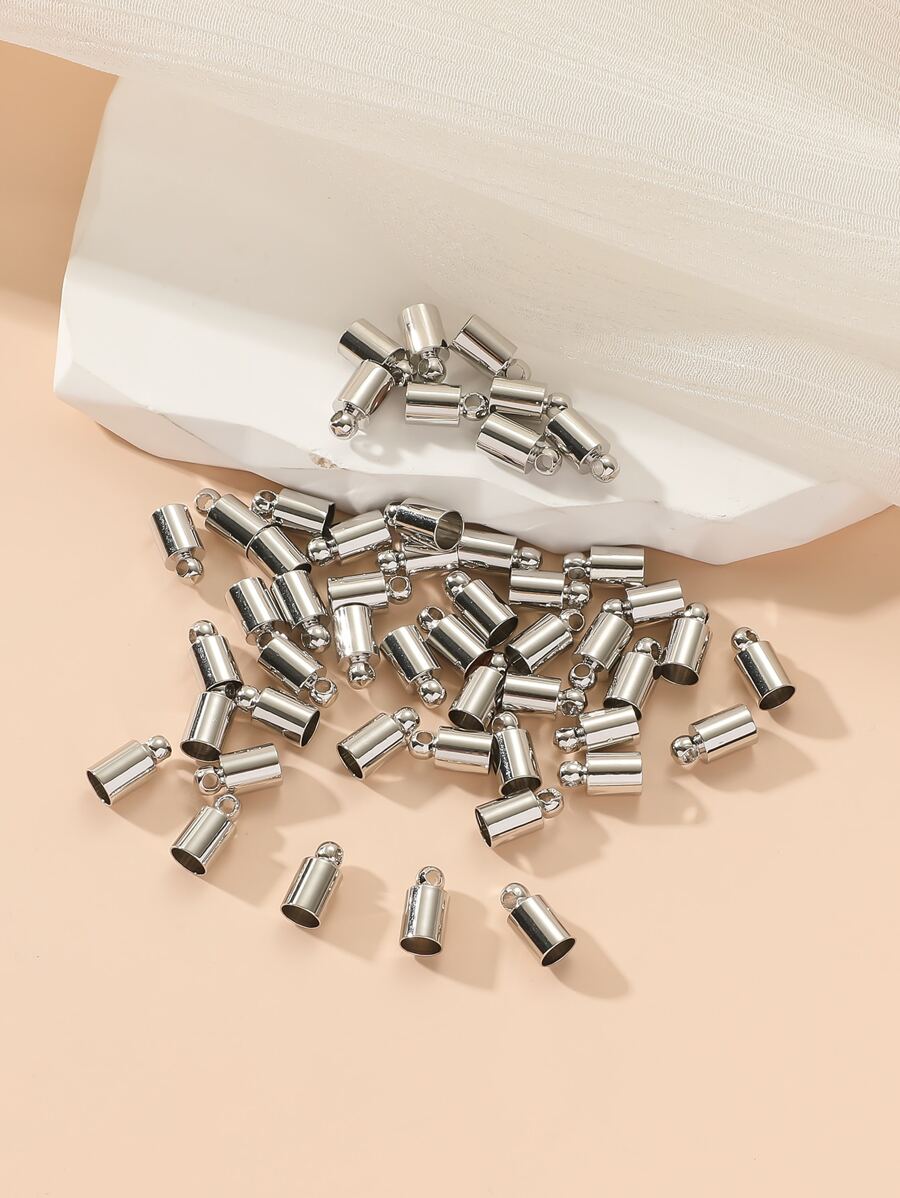 50入組扣飾DIY首飾配件 - 銀色 - 查看 1