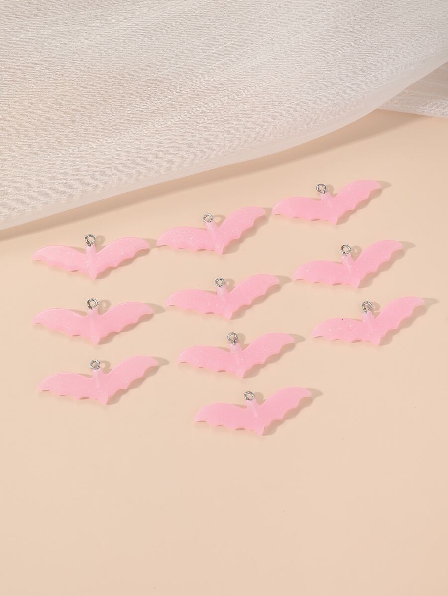 10pcs/set Bat DIY Pendant - Pink - View 1