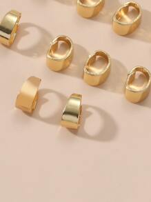 10入組扣飾DIY首飾配件 - 金黃色 - 查看 2