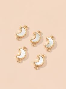 5pcs Moon DIY Connector - Yellow Gold - View 1