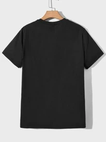 Manfinity Men Cartoon Graphic Tee - Black - View 2
