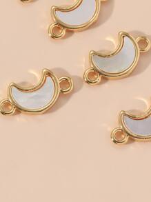 5pcs Moon DIY Connector - Yellow Gold - View 2