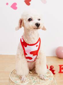 PETSIN 情人節1入組愛心圖案寵物背心 - 彩色 - 查看 5