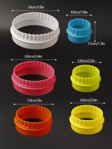 6 piezas de color al azar Cortador para galletas Set - Multicolor - Ver 2