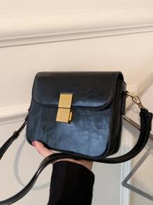 Túi Crossbody Nữ màu trơn Có thể điều chỉnh được Thanh lịch - màu đen - Xem 1