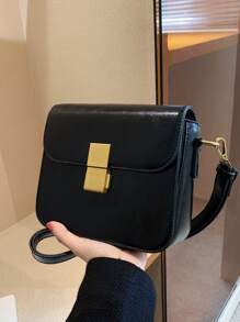 Túi Crossbody Nữ màu trơn Có thể điều chỉnh được Thanh lịch - màu đen - Xem 2