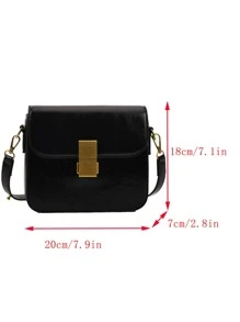 Túi Crossbody Nữ màu trơn Có thể điều chỉnh được Thanh lịch - màu đen - Xem 3