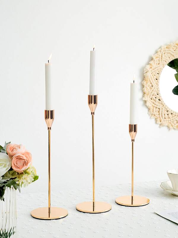 3pcs Metal Candle Holder SHEIN USA