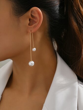 Orecchini A Giacca Con Decorazioni Di Perle Finte