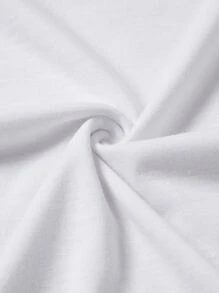 SHEIN LUNE Camiseta con estampado de slogan - Blanco - Ver 5