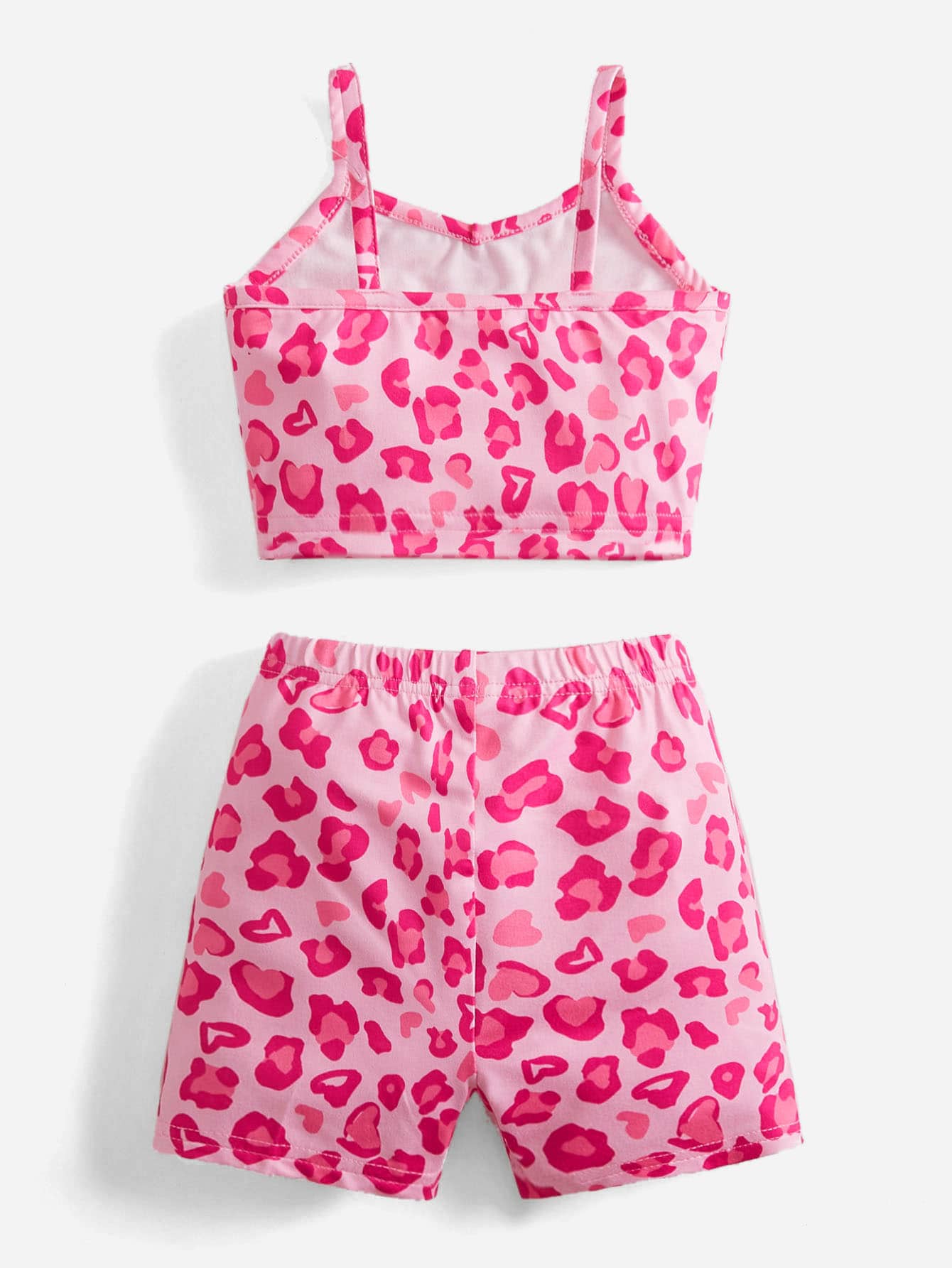 Baby Girl Allover Print Cami Top & Biker Shorts