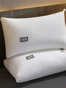 1pc Letter Patch Decor Pillowcase Without Filler - White - View 1