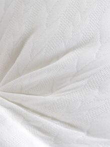 1pc Letter Patch Decor Pillowcase Without Filler - White - View 6