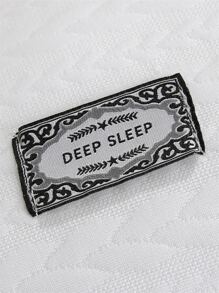 1pc Letter Patch Decor Pillowcase Without Filler - White - View 9