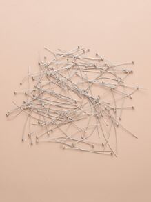 100pcs Metal DIY Earrings Accessory - Silver - View 1