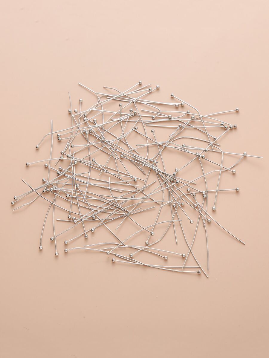 100pcs Metal DIY Earrings Accessory - Silver - View 1