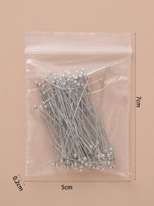 100pcs Metal DIY Earrings Accessory - Silver - View 3