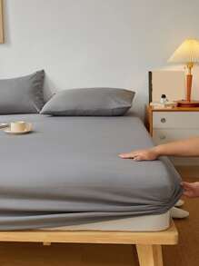 Set sábana bajera sin relleno unicolor - Gris Claro - Ver 2