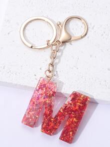 字母墜飾鑰匙圈 - 彩色 - 查看 2