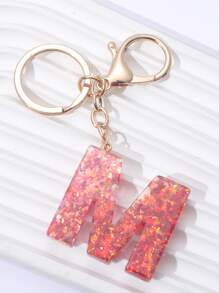 字母墜飾鑰匙圈 - 彩色 - 查看 3