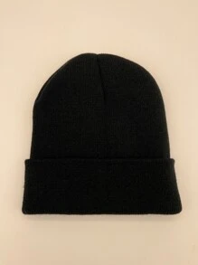 Gorro minimalista unicolor - Negro - Ver 1