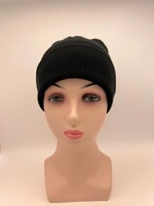 Gorro minimalista unicolor - Negro - Ver 3