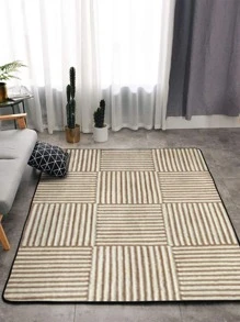 1入組條紋圖案地毯 - 棕色 - 查看 3