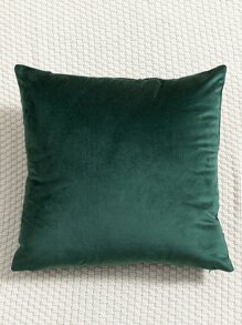 1入組素色加厚格紋沙發墊套枕套不含枕芯 - 墨綠色 - 查看 3