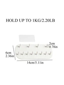 1 pieza Estante de almacenamiento de joya sin perforación - Blanco - Ver 5