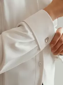 MOTF PREMIUM CINCHED WAIST SHIRT WITHOUT CHAIN - Beige - View 3