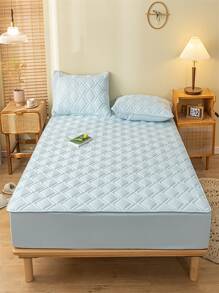 Quilted Detail Fitted Sheet Set Without Filler - Multicolor - View 11