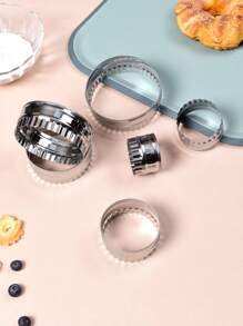 6pcs Stainless Steel Cake Mold - Silver - View 1