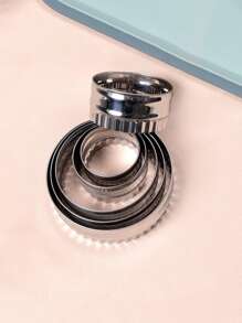 6pcs Stainless Steel Cake Mold - Silver - View 4