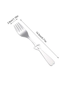 2 piezas Tenedor con adorno de corazón