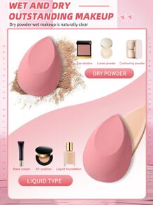 8 Mút trang điểm, Thích hợp cho kem che khuyết điểm dạng kem & dạng bột, dụng cụ trang điểm dạng phấn dạng bột - Nhiều màu - Xem 4