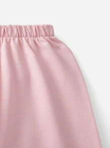 Toddler Girls Heart Print Joggers - Baby Pink - View 5