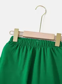 Toddler Girls Letter Graphic Joggers - Green - View 3