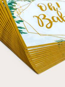 25pcs Letter Graphic Disposable Napkin - Multicolor - View 2