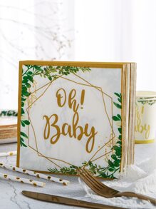 25pcs Letter Graphic Disposable Napkin - Multicolor - View 4