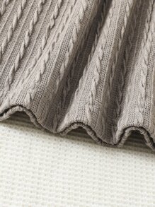 Girls Textured Halter Top & Skirt - Khaki - View 6