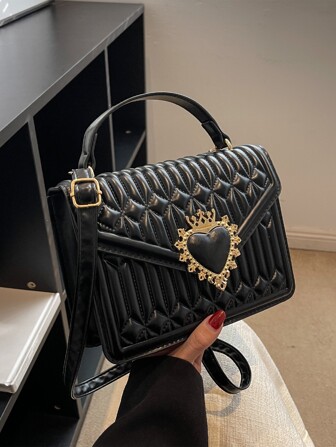 Justerbar Övre Handtag Hjärta Vadderad Fashionabel skolväska