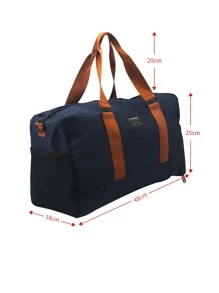 Shoulder Handheld Large Capacity Luggage Bag For Short Business Trips, Travel, Sports & Fitness - Navy Blue - View 3