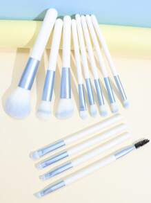 12支化妆刷套装，柔软刷毛，方便日常化妆工具套装，包含腮红刷、眼影刷、遮瑕刷等。全套化妆刷，化妆刷套装，化妆刷套装，化妆刷套装，全套化妆套装，化妆刷套装，化妆刷套装，化妆礼盒套装 - 白色 - 查看 1